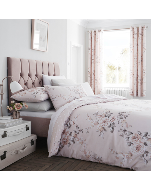 Canterbury Blush Duvet Cover Set Blush - Catherine Lansfield - Size: SINGLE - image 1