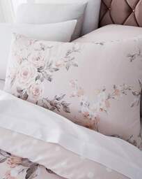 Canterbury Blush Duvet Cover Set Blush - Catherine Lansfield - Size: SINGLE - thumbnail 3