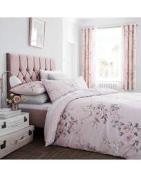 Canterbury Blush Duvet Cover Set Blush - Catherine Lansfield - Size: SINGLE - thumbnail 1