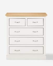 Julipa Ashford 3+2 Drawer Chest Cream - Julipa - thumbnail 2
