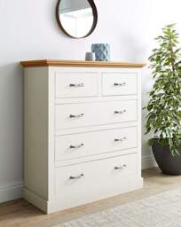 Julipa Ashford 3+2 Drawer Chest Cream - Julipa