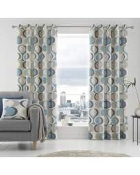Fusion Sander Eyelet Curtains Duck EGG - Fusion - Size: 168 x 229cm - thumbnail 2