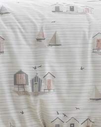 Fusion Beach Huts Duvet Cover Set Natural - Fusion - Size: DOUBLE - thumbnail 3