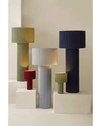 Lenny Cherry Ribbed Table Lamp Cherry - ValueLights - thumbnail 5