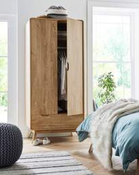 Oslo 2 Door 1 Drawer Wardrobe OAK Effect - JD Williams - thumbnail 2