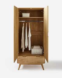 Oslo 2 Door 1 Drawer Wardrobe OAK Effect - JD Williams - thumbnail 3