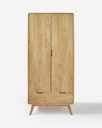 Oslo 2 Door 1 Drawer Wardrobe OAK Effect - JD Williams - thumbnail 4