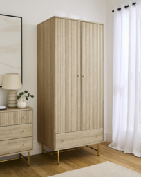 Tate Double Wardrobe OAK Effect - thumbnail 1