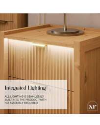Dakota Side Table with Lights OAK - XR Living - thumbnail 4