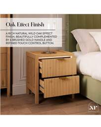 Dakota Side Table with Lights OAK - XR Living - thumbnail 2