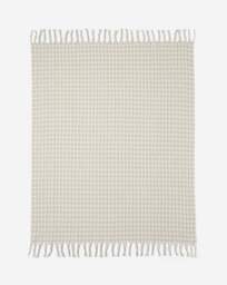 Faux Mohair Houndstooth Throw Grey - JD Williams - Size: 120X150 - thumbnail 2