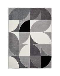 Think Rugs Matrix Geometric Rug Grey/Black - Think Rugs - Size: 80X150 - thumbnail 4