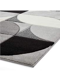 Think Rugs Matrix Geometric Rug Grey/Black - Think Rugs - Size: 80X150 - thumbnail 5