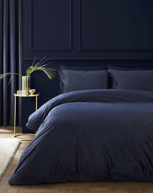 Catherine Lansfield Kingsley Duvet Set Navy - Catherine Lansfield - Size: DOUBLE - image 1