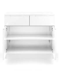 Sorrento Assembled Gloss Small Sideboard White - One Call - thumbnail 3