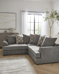 Grace Chenille Corner Sofa Pewter