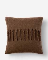 Faux Mohair Fringed Cushion Chocolate - JD Williams - Size: 43X43 - thumbnail 3