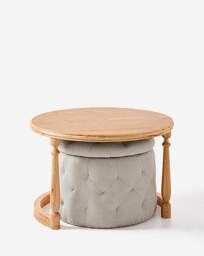Mae Side Table with Ottoman Natural - JD Williams - thumbnail 5