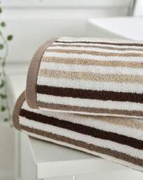 Deyongs Bliss Linear Cotton 550GSM Towel Natural - Size: Bath Towel - thumbnail 4