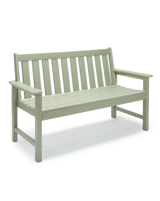 Westport Green Wooden Garden Bench Green - VonHaus - image 1