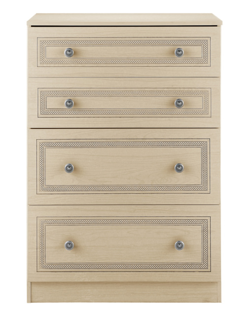 Richmond Ready Assembled 4 Drawer Chest OAK Effect - Welcome - image 1