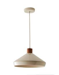 Parker Cream & Walnut Pendant Cream - ValueLights - thumbnail 5