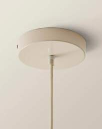 Parker Cream & Walnut Pendant Cream - ValueLights - thumbnail 4