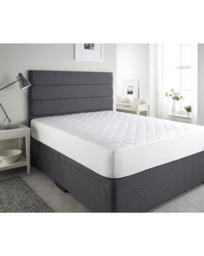 Downland Cotton 38cm Mattress Protector White - Downland - Size: SINGLE
