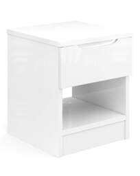 Sorrento Assembled Gloss Side Table White - One Call - thumbnail 3