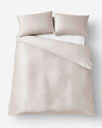 Faux Silk Matte Satin Duvet Set Champagne - Joanna Hope - Size: SINGLE - thumbnail 3