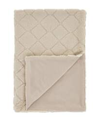 Cosy Diamond Throw Natural - Catherine Lansfield - Size: 130X170 - thumbnail 3