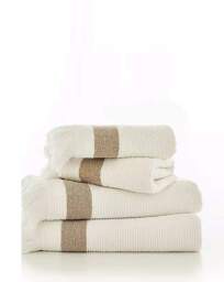Oakwood Ridge Textured Fringed Towel Natural - The Lyndon Company - Size: Bath Sheet - thumbnail 2