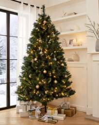 Malmo Pre-Lit Pine Christmas Tree Green - FESTIVE - Size: 5FT - thumbnail 4