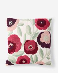 Embroidered Floral Boucle Cushion Multi - JD Williams - Size: 45X45CM - thumbnail 3