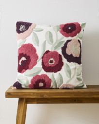 Embroidered Floral Boucle Cushion Multi - JD Williams - Size: 45X45CM - thumbnail 1