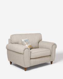 Edgar Fabric Snuggler Chair Natural - thumbnail 3