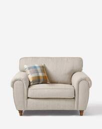 Edgar Fabric Snuggler Chair Natural - thumbnail 2