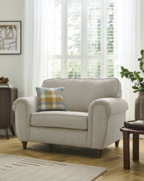 Edgar Fabric Snuggler Chair Natural - thumbnail 1