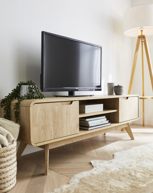 Oslo TV Unit OAK Effect - JD Williams - image 1