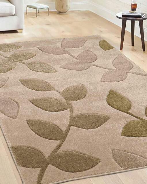 Newport Leaf Rug Natural - Homemaker - Size: 200X290 - image 1