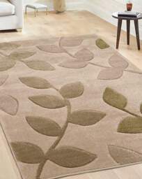 Newport Leaf Rug Natural - Homemaker - Size: 200X290 - thumbnail 1