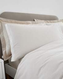 Bianca Seersucker Woven Stripe Duvet NTL Natural - Bianca - Size: SINGLE - thumbnail 2