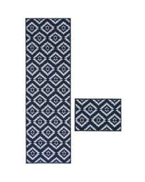Aztec Runner & Doormat Set Blue - Homemaker - Size: 57X100 - thumbnail 4