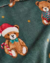 CL Christmas Tartan Teddy Bears Throw Multi - Catherine Lansfield - Size: 130X170 - thumbnail 2
