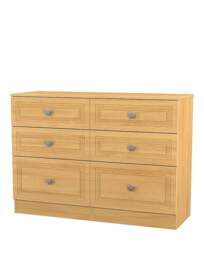 Richmond Ready Assembled 6 Drawer Chest Warm OAK - Welcome - thumbnail 4