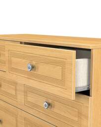 Richmond Ready Assembled 6 Drawer Chest Warm OAK - Welcome - thumbnail 3