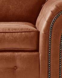 Oakland Faux Leather Chair Brown - thumbnail 2