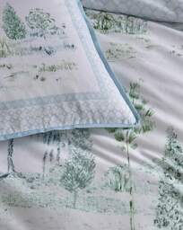 Willow Tree Scene Duvet Cover Set Blue - Appletree - Size: DOUBLE - thumbnail 3