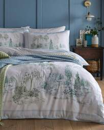 Willow Tree Scene Duvet Cover Set Blue - Appletree - Size: DOUBLE - thumbnail 5