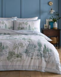 Willow Tree Scene Duvet Cover Set Blue - Appletree - Size: DOUBLE